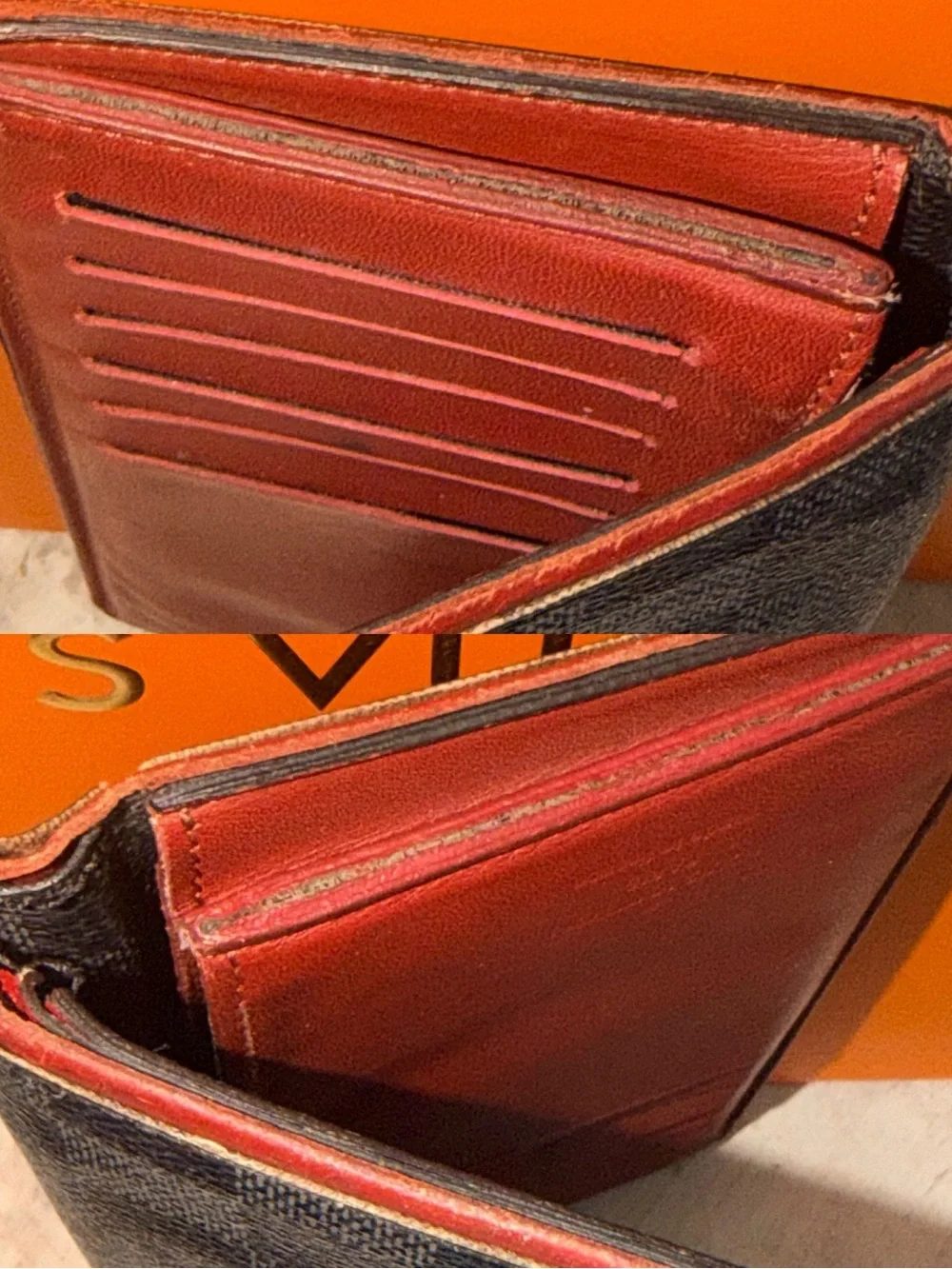 Louis Vuitton Brazza Damier Ebene  Long Wallet - 2-toned leather